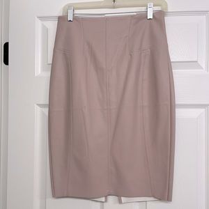 Express Light Pink/Blush/Faded Lilac Pleather Pencil Skirt - Size 4